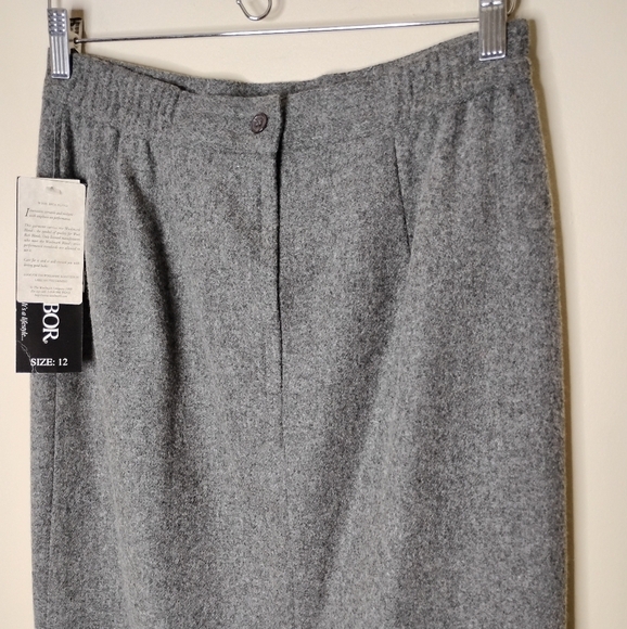 NWT Vintage Sag Harbor Wool Blend Midi Skirt Size 12 Woolmark - Picture 5 of 10